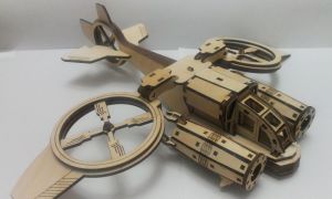 激光切割创意设计图丨毒蝎直升机