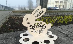 激光切割设计图丨复活节兔子蛋架