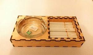 激光切割加工图纸丨烟灰缸收纳