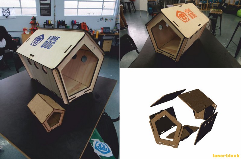 狗屋模型激光切割模型图纸