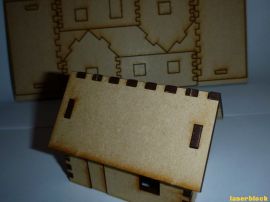 激光切割设计图丨小房子