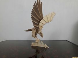 激光切割模型图纸丨展翅的鹰