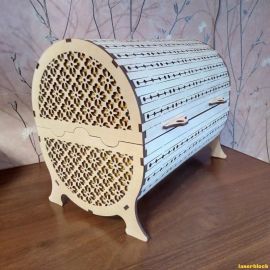 激光切割设计图丨创意木篮