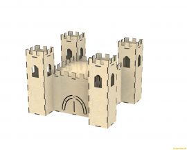 激光切割模型图纸丨玩具城堡
