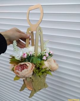 激光切割设计图丨小花篮1
