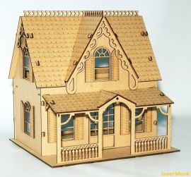 激光切割设计图丨房子模型