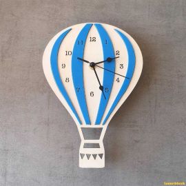 激光切割设计图丨热气球时钟