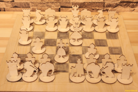 激光切割设计图丨国际象棋