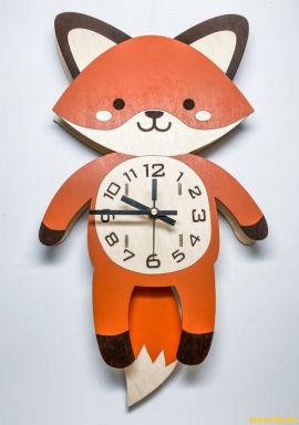 激光切割设计图丨狐狸时钟