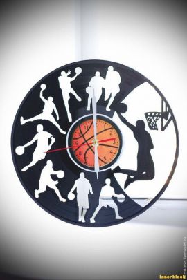 激光切割设计图丨篮球时钟