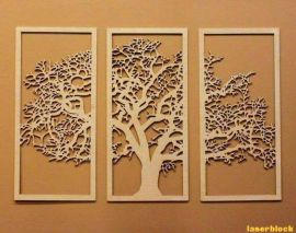 激光切割设计图丨墙饰-生命树