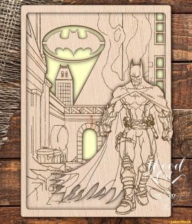激光切割平面图纸丨蝙蝠侠